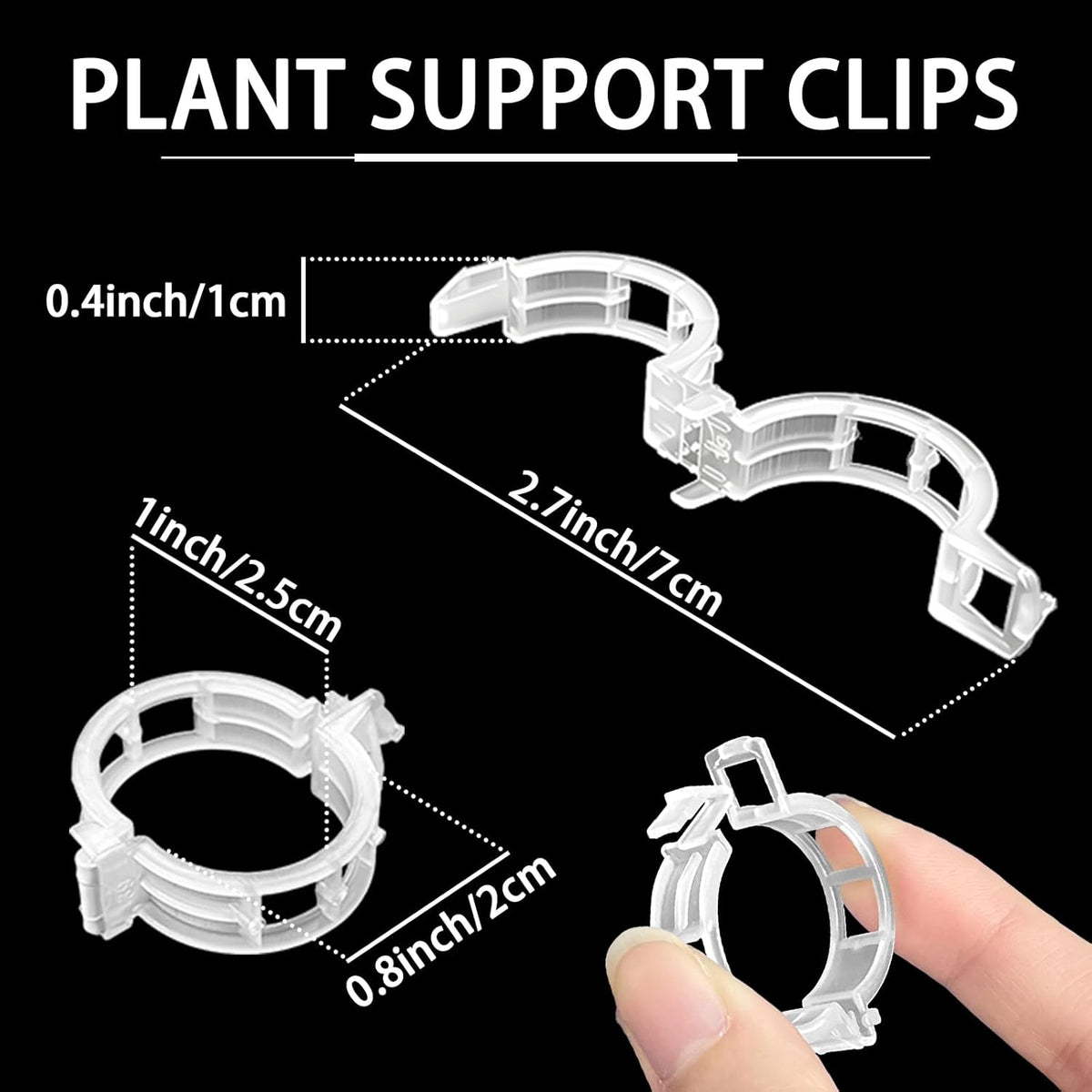 Pynqdfu 400 Pcs Plastic Trellis Plant Support Clips,Vine Vegetable Fixing Clips,Grape Tomato Plant Support,Garden Vine Clips for Healthier Vegetable Growth (Green)