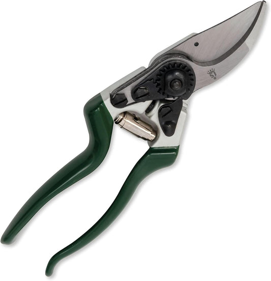 Razorsharp Left-Handed Bypass Pruners, Precision Gardening Shears with Carbon Steel Blades for Clean, Effortless Cuts