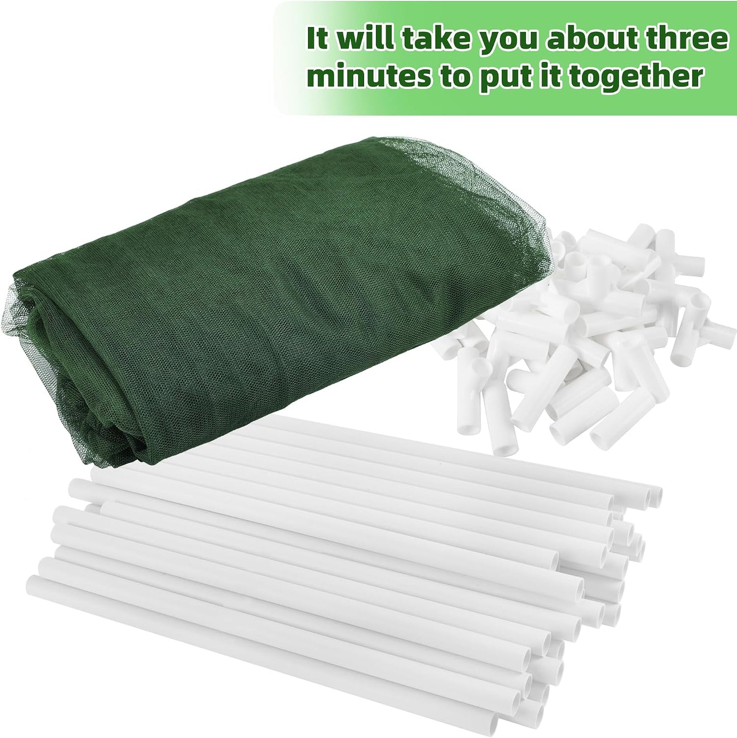 72 * 33 * 30 in Detachable Crop Cages for Garden, Plant Protection Tent with Garden Netting for Vegetables Fruits Flowers,Mesh Plant Covers for Outdoors (Green)