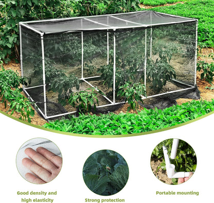 72 * 33 * 30 in Detachable Crop Cages for Garden, Plant Protection Tent with Garden Netting for Vegetables Fruits Flowers,Mesh Plant Covers for Outdoors (Green)