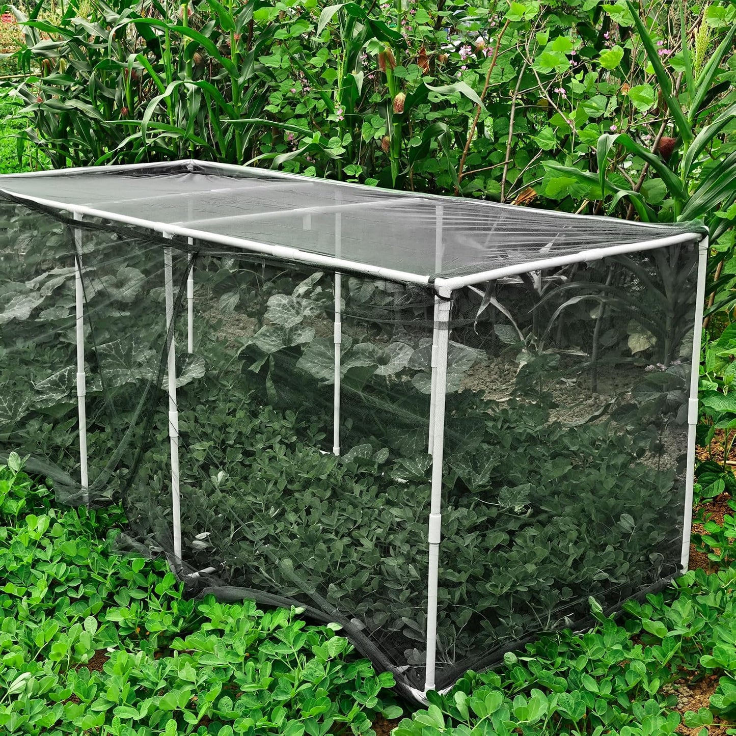 72 * 33 * 30 in Detachable Crop Cages for Garden, Plant Protection Tent with Garden Netting for Vegetables Fruits Flowers,Mesh Plant Covers for Outdoors (Green)