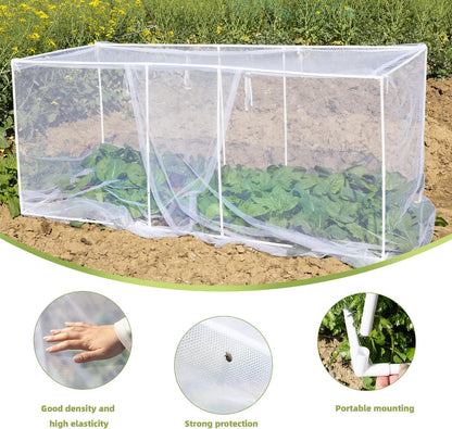 72 * 33 * 30 in Detachable Crop Cages for Garden, Plant Protection Tent with Garden Netting for Vegetables Fruits Flowers,Mesh Plant Covers for Outdoors (Green)