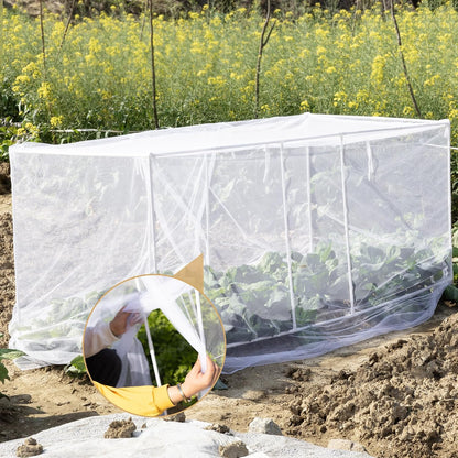 72 * 33 * 30 in Detachable Crop Cages for Garden, Plant Protection Tent with Garden Netting for Vegetables Fruits Flowers,Mesh Plant Covers for Outdoors (Green)