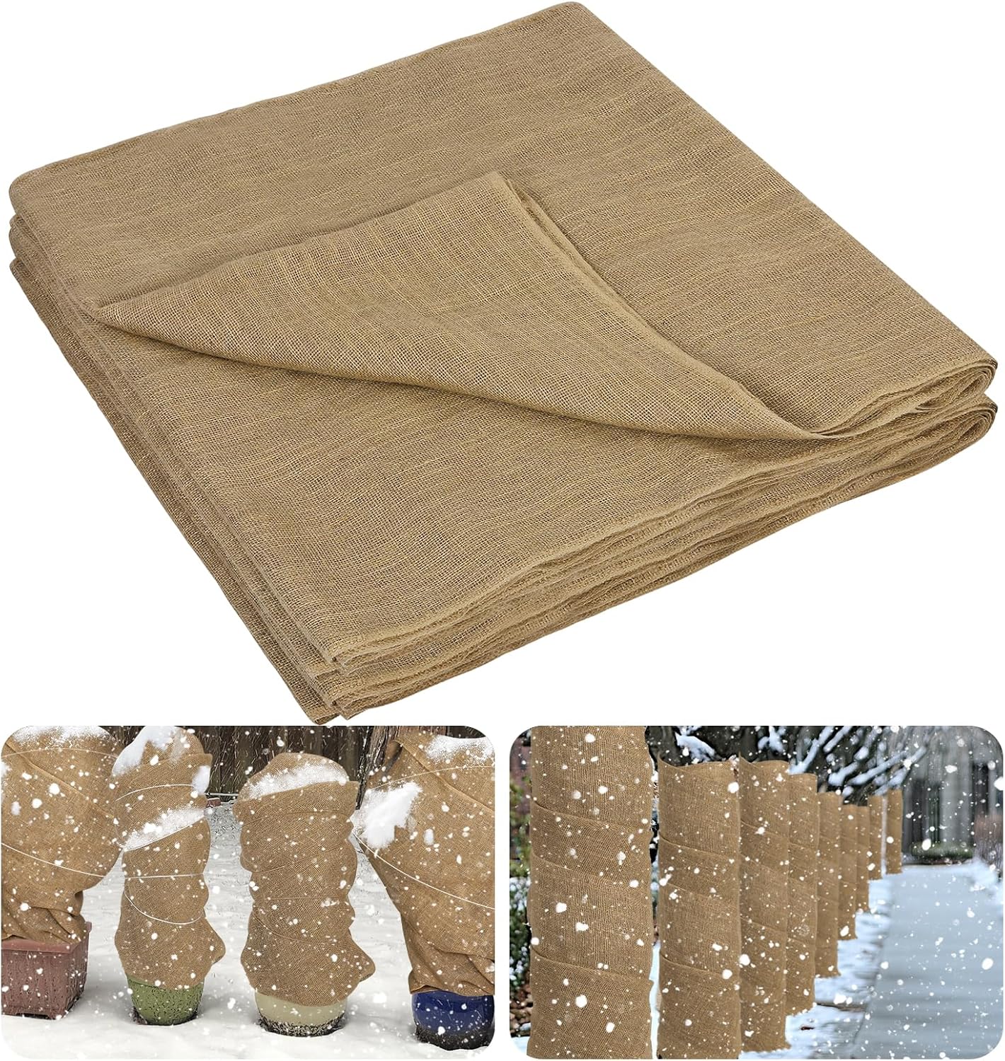 50ftx40in Large Burlap Plant Covers Freeze Protection