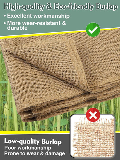 50ftx40in Large Burlap Plant Covers Freeze Protection