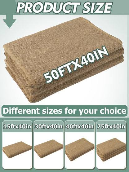 50ftx40in Large Burlap Plant Covers Freeze Protection