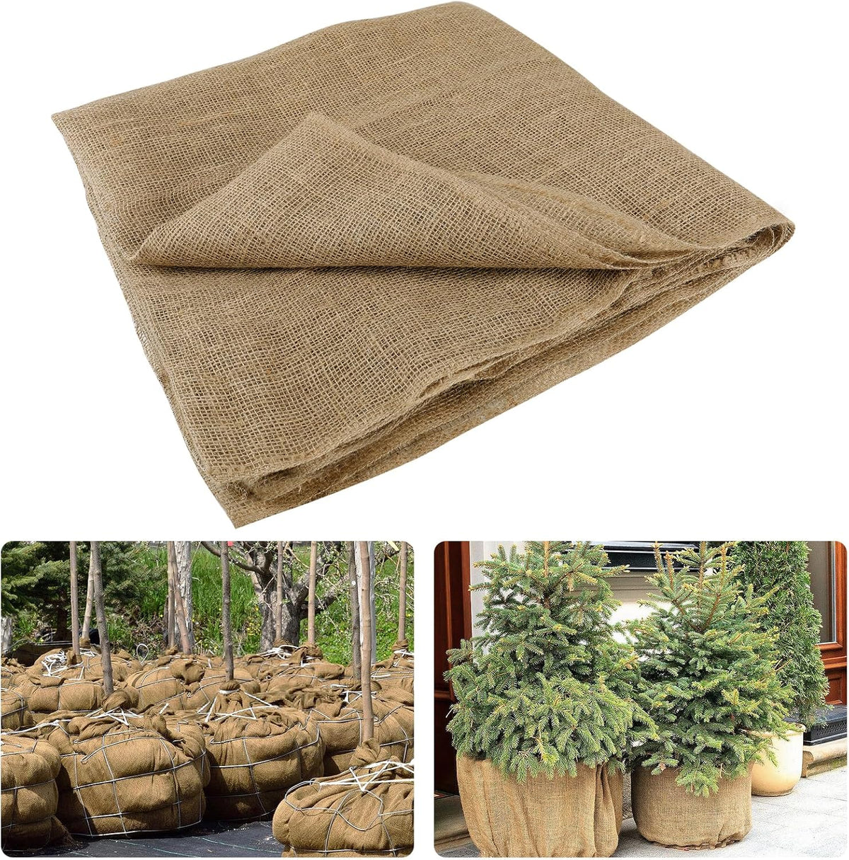 50ftx40in Large Burlap Plant Covers Freeze Protection
