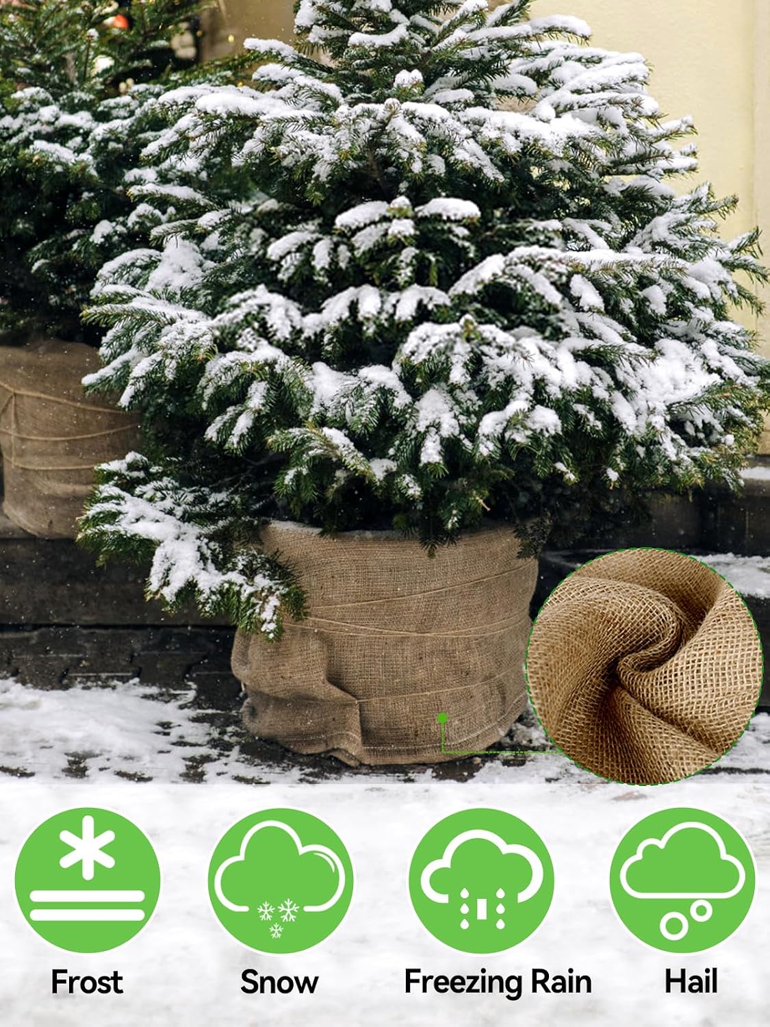 50ftx40in Large Burlap Plant Covers Freeze Protection