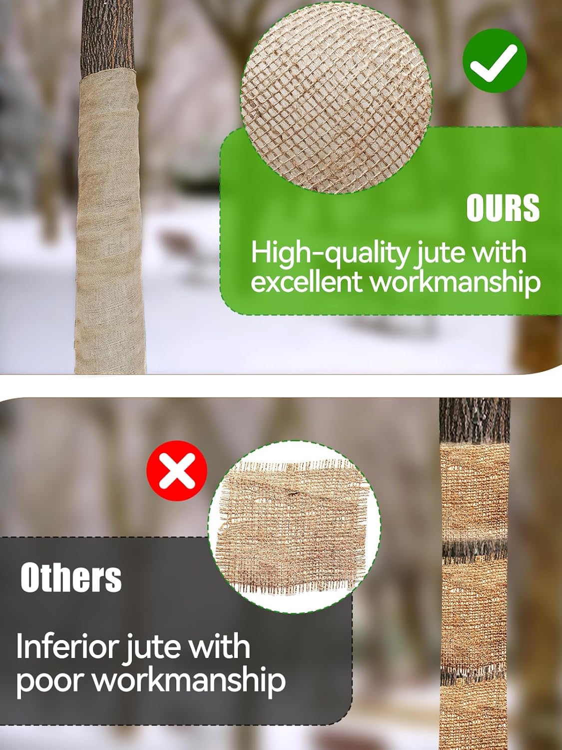 50ftx40in Large Burlap Plant Covers Freeze Protection