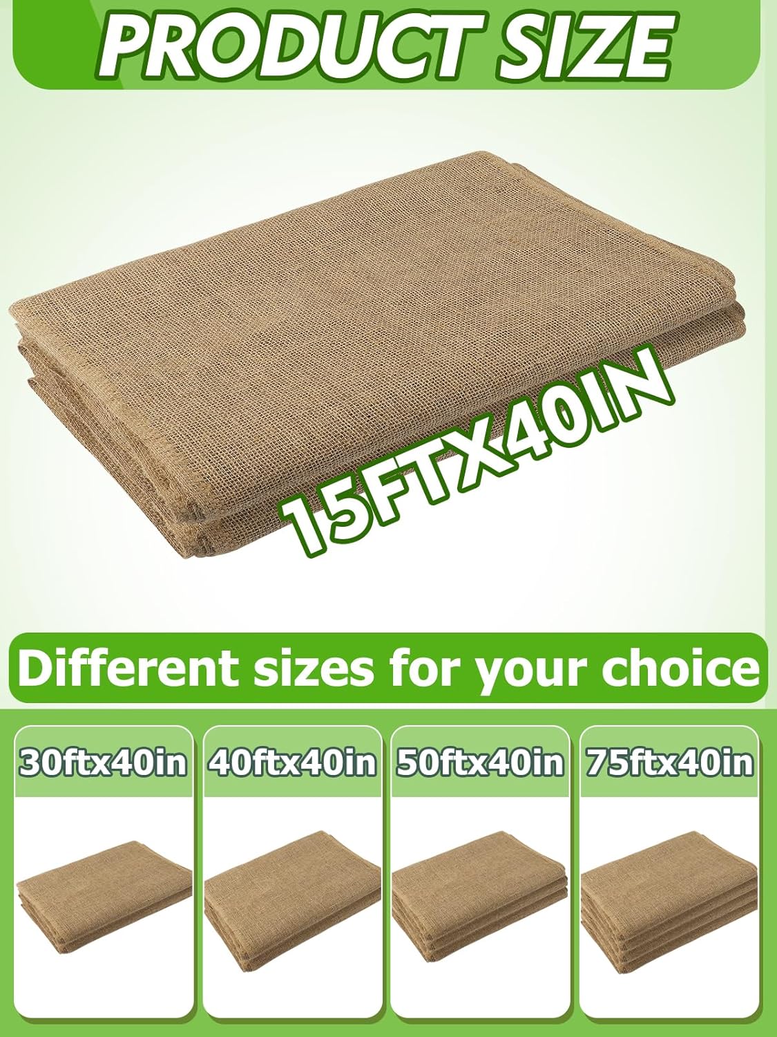 50ftx40in Large Burlap Plant Covers Freeze Protection