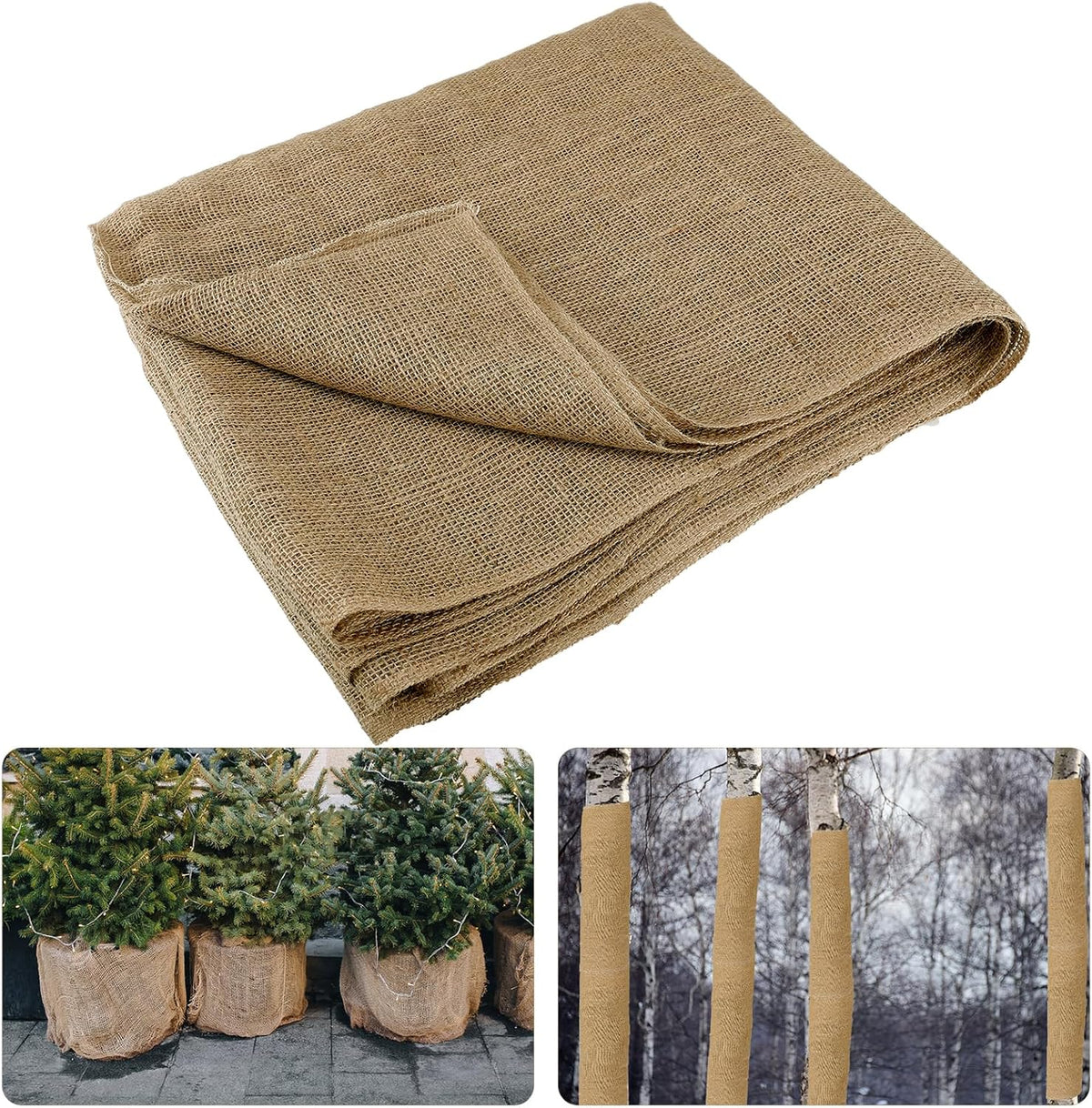 50ftx40in Large Burlap Plant Covers Freeze Protection