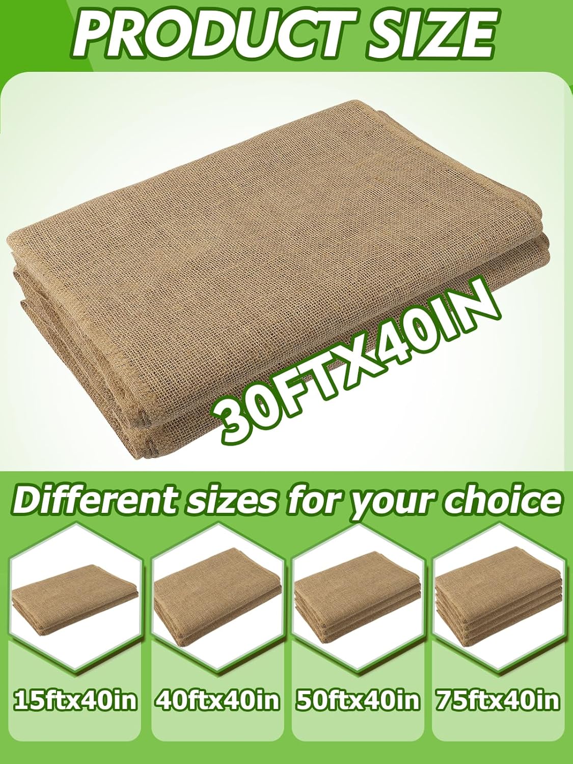 50ftx40in Large Burlap Plant Covers Freeze Protection