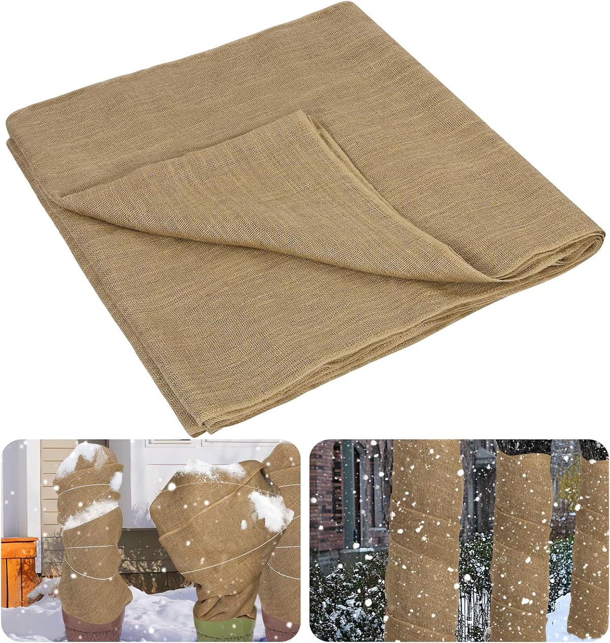 50ftx40in Large Burlap Plant Covers Freeze Protection
