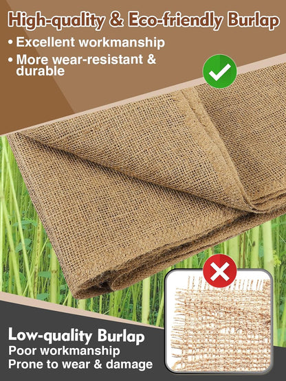 50ftx40in Large Burlap Plant Covers Freeze Protection