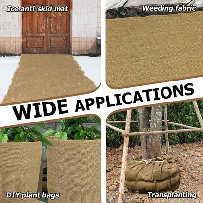 50ftx40in Large Burlap Plant Covers Freeze Protection