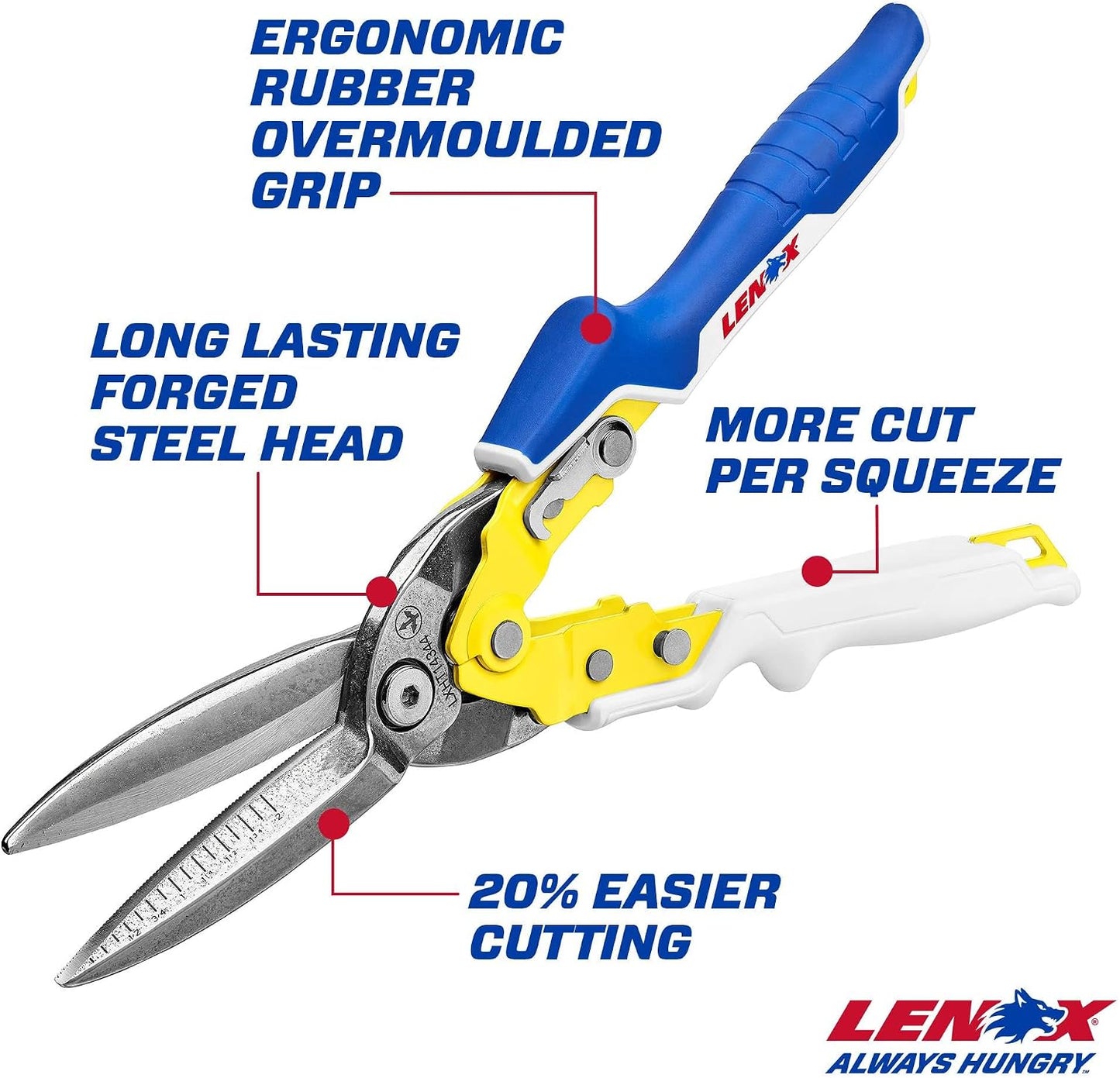 Pliers, Long Straight Avitation Snips, With Durable Grip (LXHT14344)