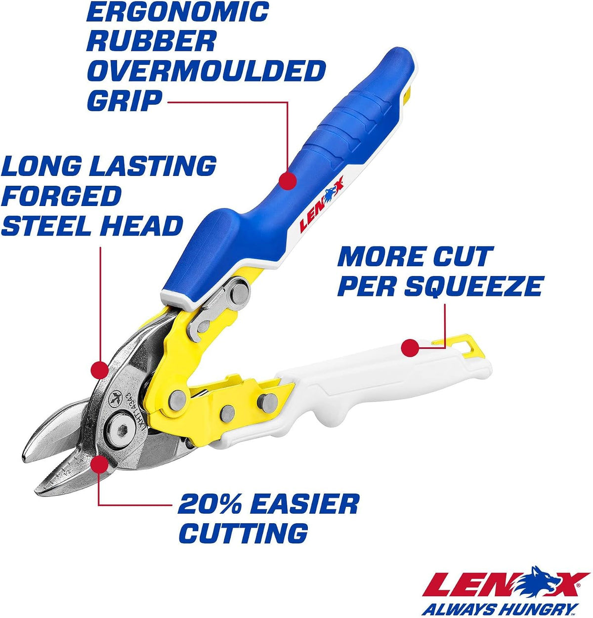 Pliers, Long Straight Avitation Snips, With Durable Grip (LXHT14344)