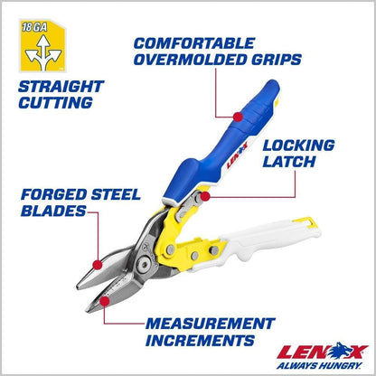 Pliers, Long Straight Avitation Snips, With Durable Grip (LXHT14344)
