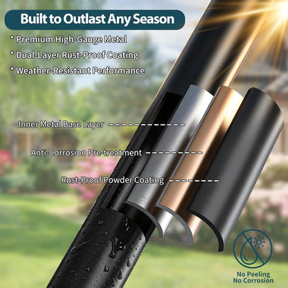 Garden Hose Holder Stand, Heavy Duty Metal Hose Hanger, Holds 150ft