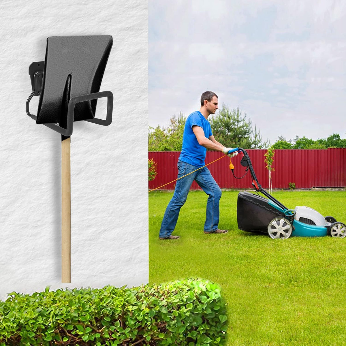 Metal Garden Hose Holder Wall Mounted Water Hose Holder for Outside Yard