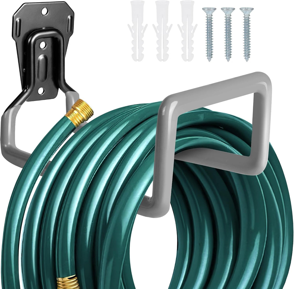 Metal Garden Hose Holder Wall Mounted Water Hose Holder for Outside Yard