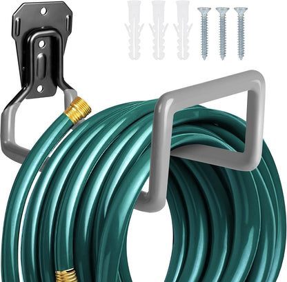 Metal Garden Hose Holder Wall Mounted Water Hose Holder for Outside Yard
