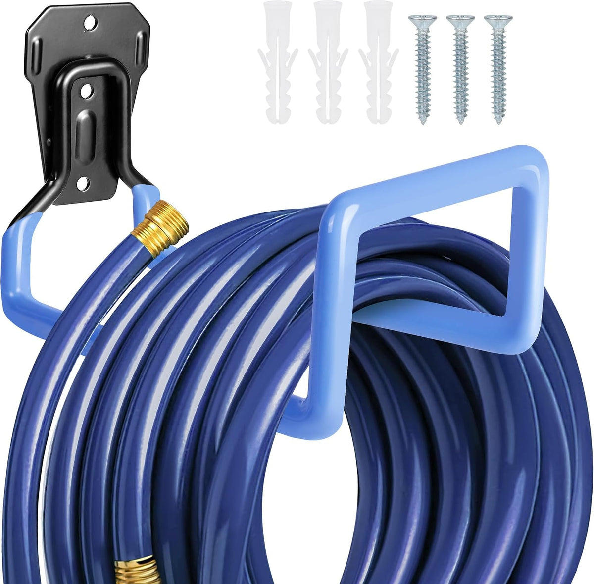 Metal Garden Hose Holder Wall Mounted Water Hose Holder for Outside Yard