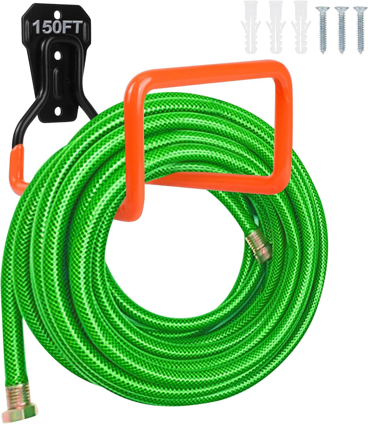 Metal Garden Hose Holder Wall Mounted Water Hose Holder for Outside Yard