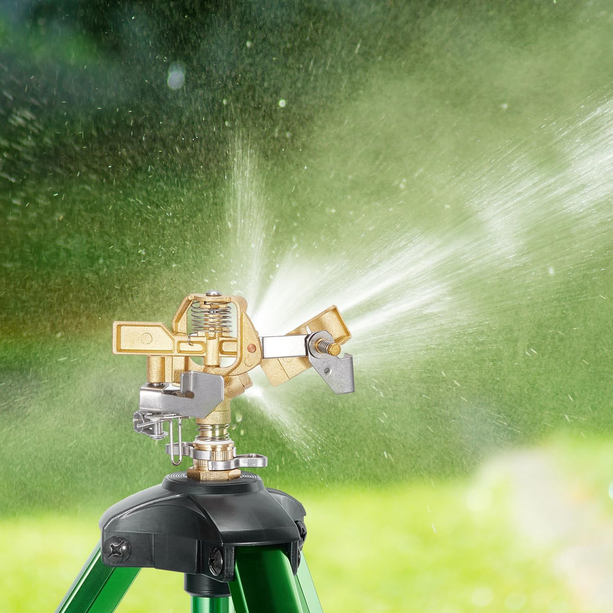 Impact Sprinkler on Tripod Base, 360° Coverage, 3/4in