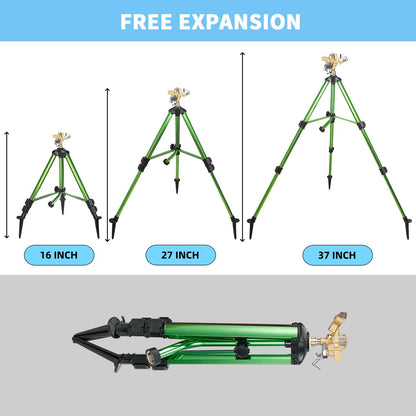 Impact Sprinkler on Tripod Base, 360° Coverage, 3/4in