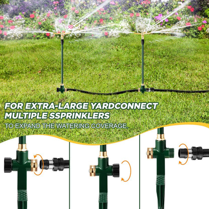 Impact Sprinkler on Tripod Base, 360° Coverage, 3/4in