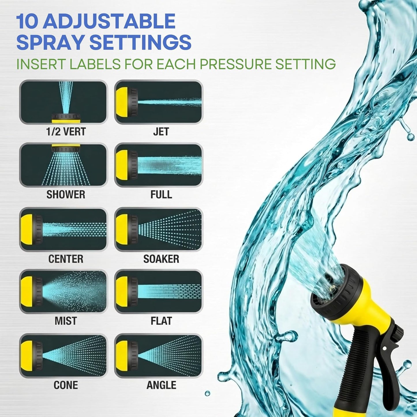 XpandaHose 150ft Expandable Garden Hose, Lightweight, Brass Connectors