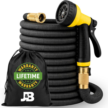 XpandaHose 150ft Expandable Garden Hose, Lightweight, Brass Connectors