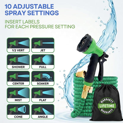 XpandaHose 150ft Expandable Garden Hose, Lightweight, Brass Connectors