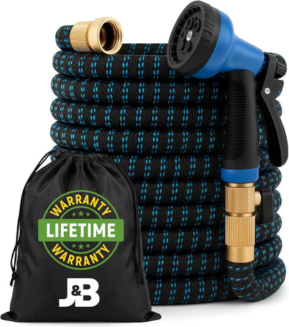 XpandaHose 150ft Expandable Garden Hose, Lightweight, Brass Connectors
