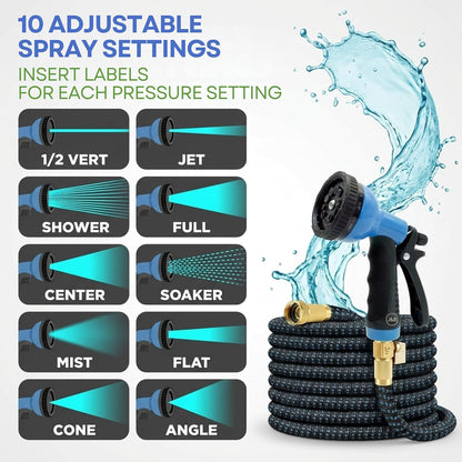 XpandaHose 150ft Expandable Garden Hose, Lightweight, Brass Connectors