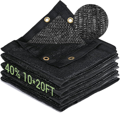 40% Garden Shade Cloth, 10x20FT HDPE Mesh Tarp with Upgraded Grommets