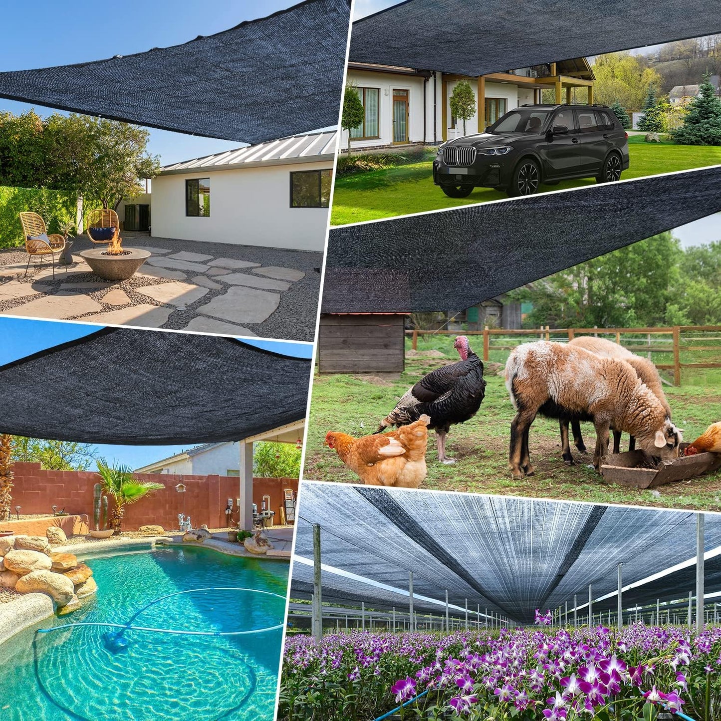 40% Garden Shade Cloth, 10x20FT HDPE Mesh Tarp with Upgraded Grommets