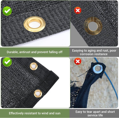 40% Garden Shade Cloth, 10x20FT HDPE Mesh Tarp with Upgraded Grommets