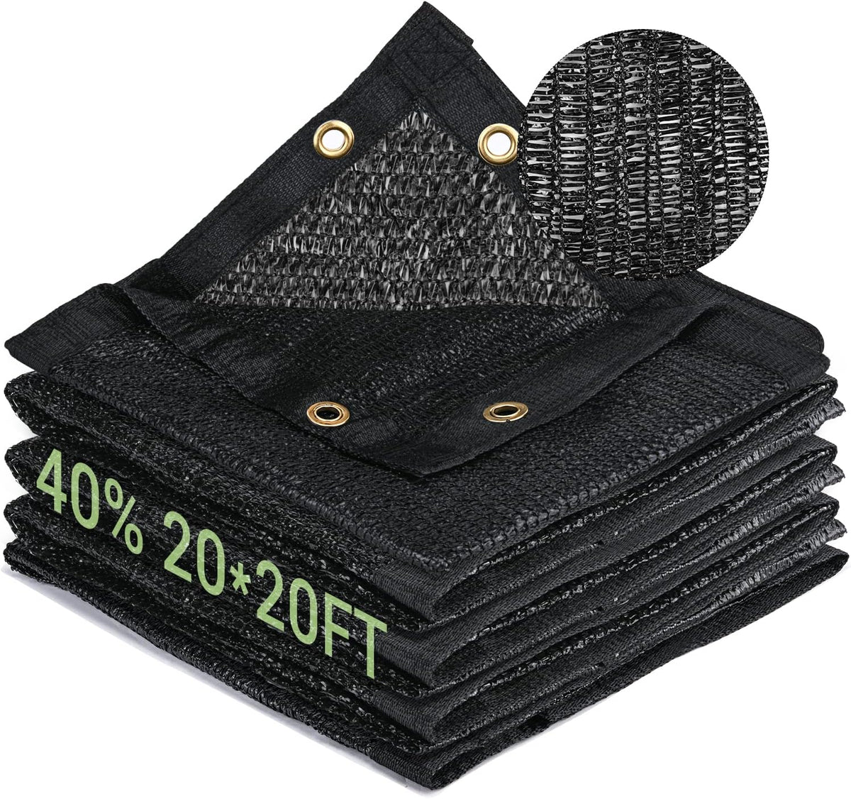 40% Garden Shade Cloth, 10x20FT HDPE Mesh Tarp with Upgraded Grommets