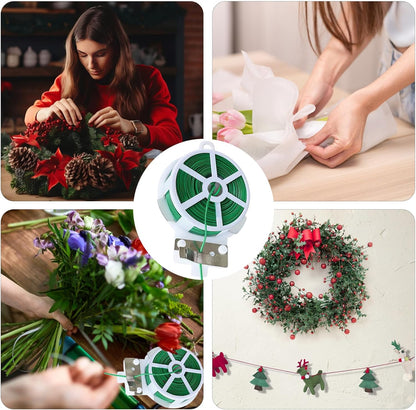 Twist Tie, 328 Feet (100m), green cable ties with Cutter, Garden Plant Ties Reusable, Green Twist Ties for plants Gardening Tomatoes Tie garden ties for plants,garden twist ties flowers Climbing