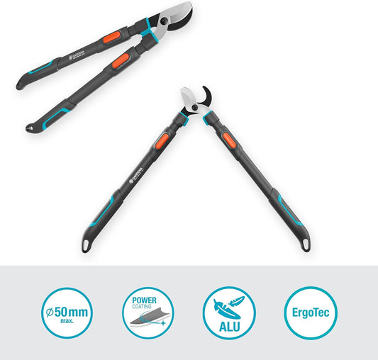 TeleCut Pro L, Telescopic Loppers for Fresh Wood up to 50 mm, Extendable up to 900 mm, Precision Ground Blades, PowerCoating for Clean Cuts (12041-88)