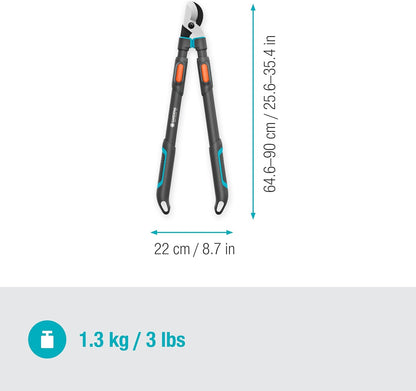 TeleCut Pro L, Telescopic Loppers for Fresh Wood up to 50 mm, Extendable up to 900 mm, Precision Ground Blades, PowerCoating for Clean Cuts (12041-88)