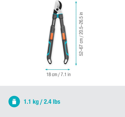 TeleCut Pro L, Telescopic Loppers for Fresh Wood up to 50 mm, Extendable up to 900 mm, Precision Ground Blades, PowerCoating for Clean Cuts (12041-88)