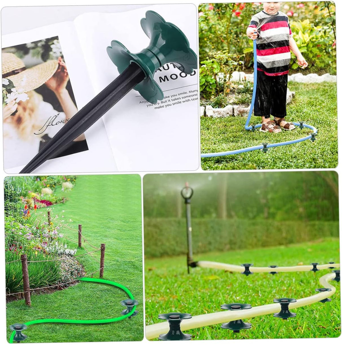 Garden Hose Guide Spike Heavy Duty Lawn Hose Holder Ground Support for Irrigation Sturdy and Rustproof