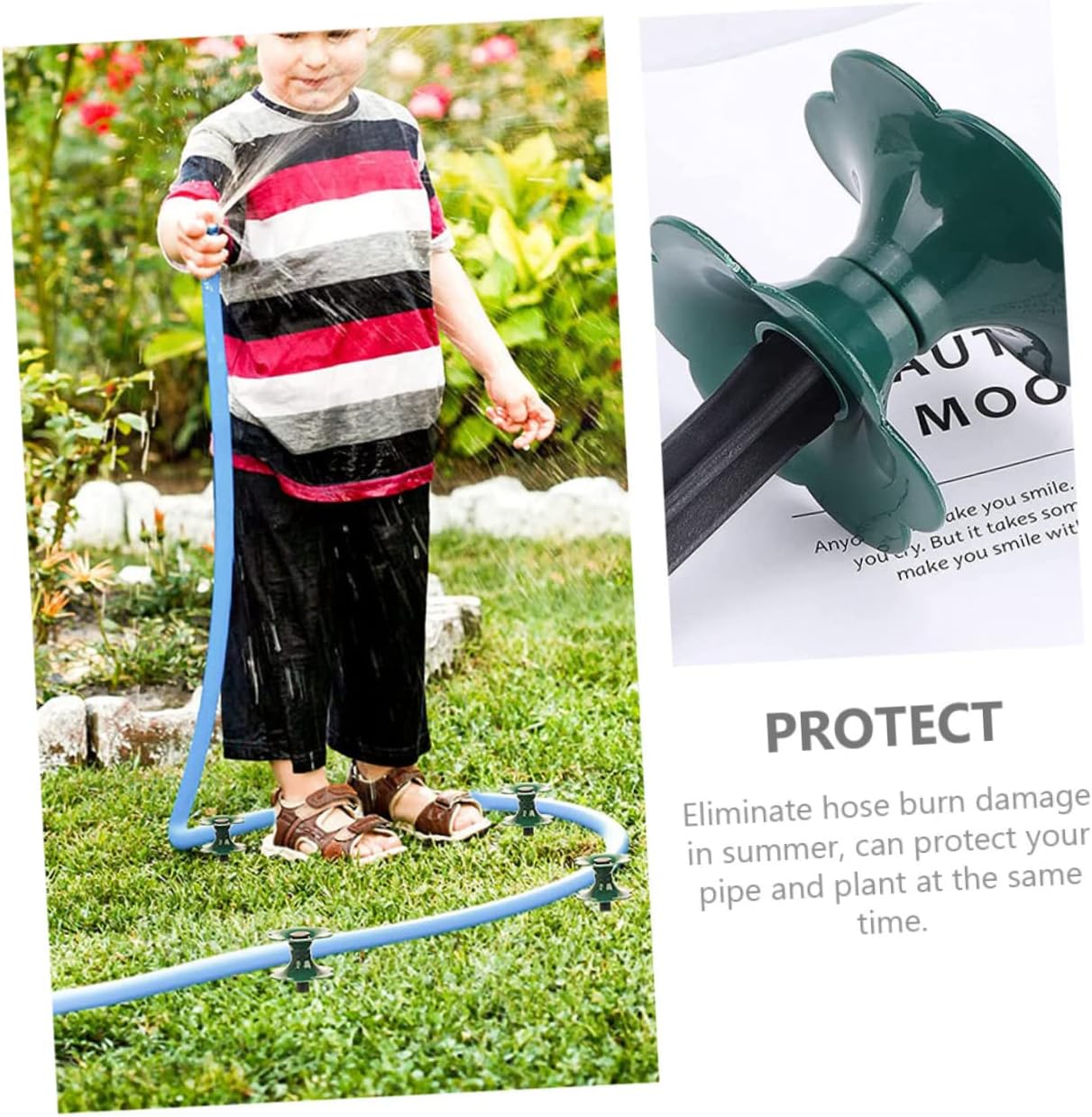 Garden Hose Guide Spike Heavy Duty Lawn Hose Holder Ground Support for Irrigation Sturdy and Rustproof