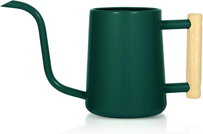 Watering Can for Indoor Plants, 35 oz/1000 ml Metal Stainless Steel Pot with Long Spout for House Plants Bonsai Outdoor Garden Flower Decorative (Black)
