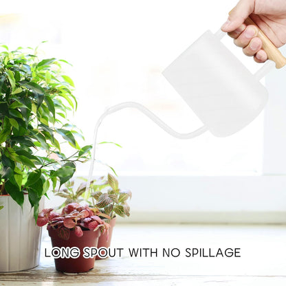 Watering Can for Indoor Plants, 35 oz/1000 ml Metal Stainless Steel Pot with Long Spout for House Plants Bonsai Outdoor Garden Flower Decorative (Black)
