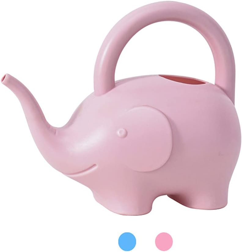 0.4 Gallon Plastic Watering Can Small Lightweight Cute Indoor Outdoor Garden Plants, Adult Elephant Watering Can STYLE1: Pink