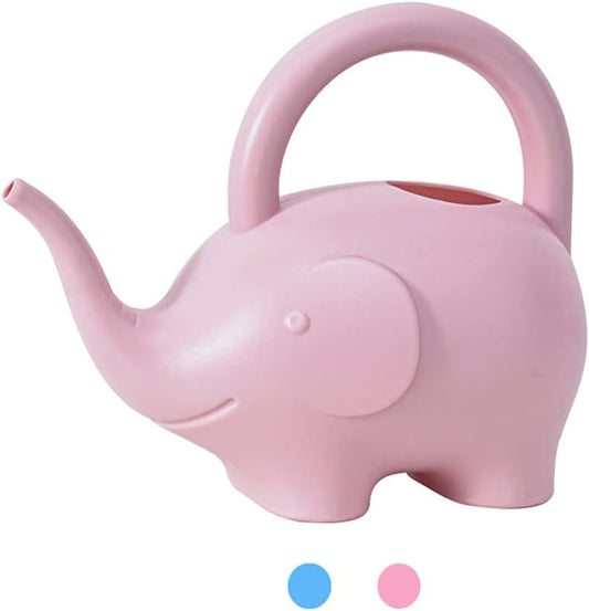 0.4 Gallon Plastic Watering Can Small Lightweight Cute Indoor Outdoor Garden Plants, Adult Elephant Watering Can STYLE1: Pink